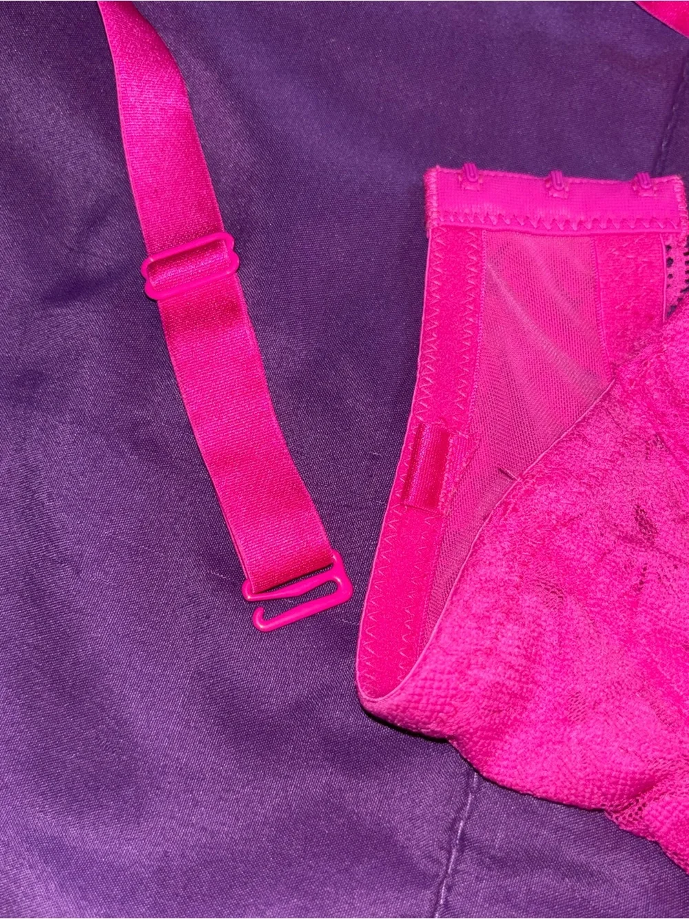 No Boundaries Bright Pink Lace Balconette Bra